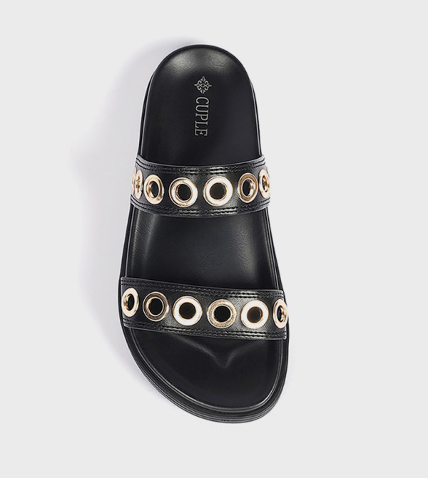Cuple Cuple - Black Flat Sandals