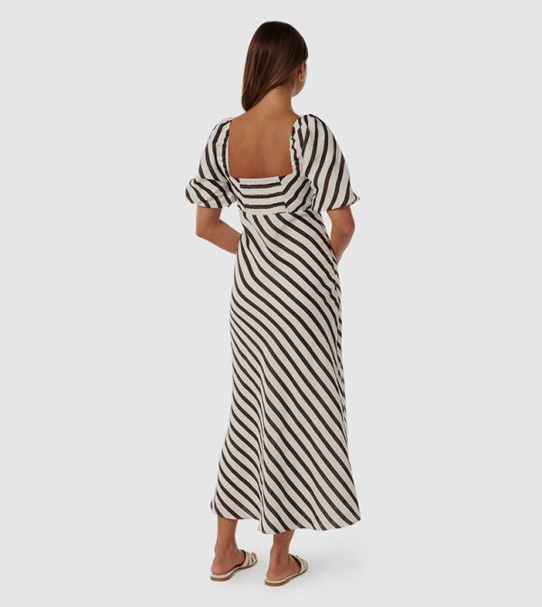 فوريفر نيو  statement-sleeve-babydoll - متعدد فساتين كاجوال