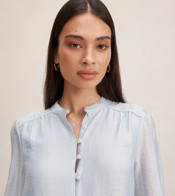 Forever New Tops - Blue Casual Tops