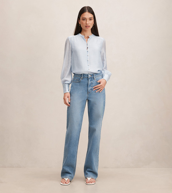 Forever New Tops - Blue Casual Tops