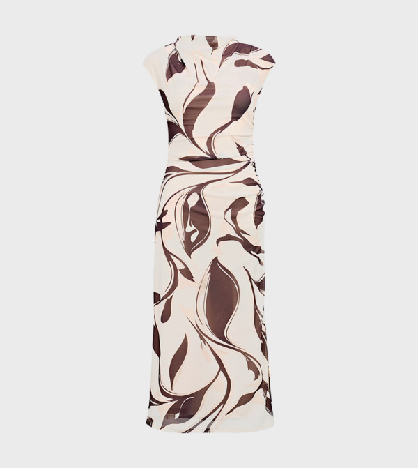 فوريفر نيو  فساتين كاجوال - كريمي  Midi Dresses
