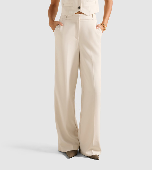 Forever New  Formal Pants - Cream Formal Pants