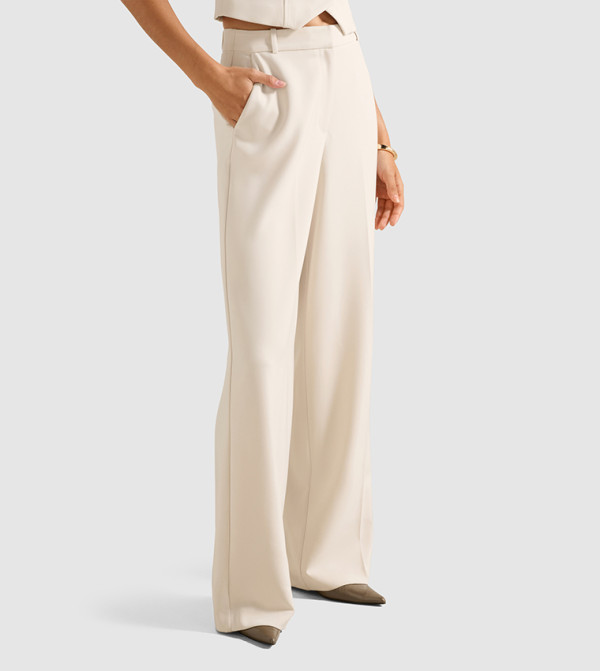 Forever New  Formal Pants - Cream Formal Pants
