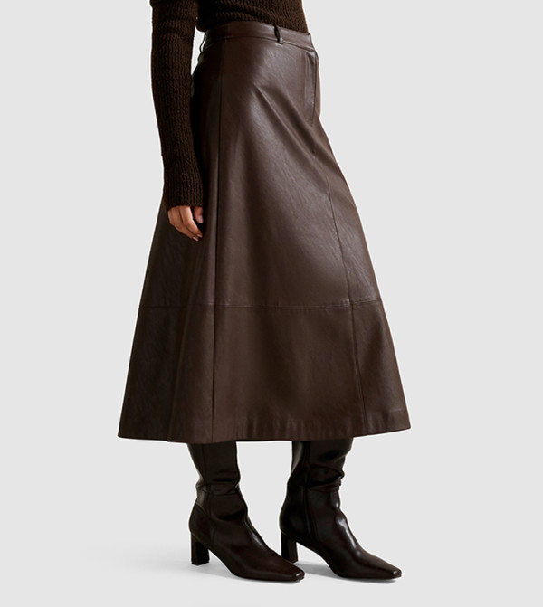 فوريفر نيو  devil-wears-prada - بني  Midi Skirts