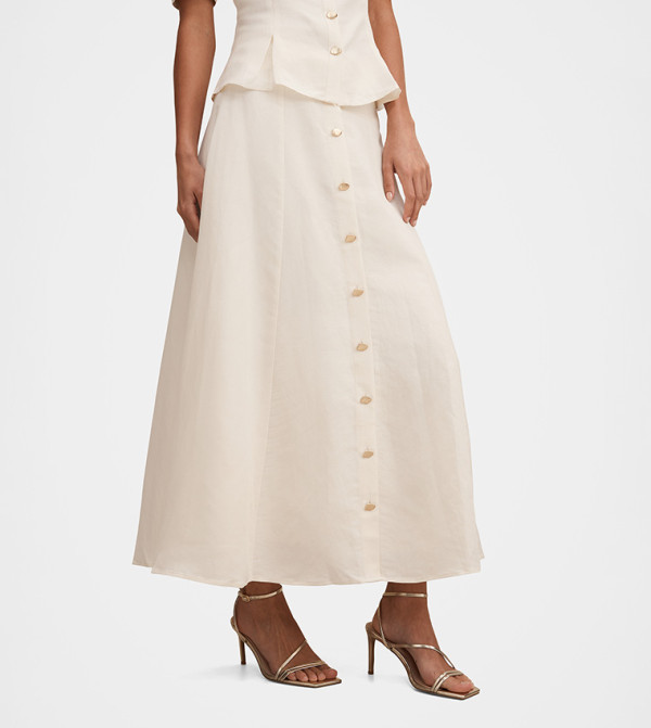 Forever New  Skirts - Beige Maxi Skirts