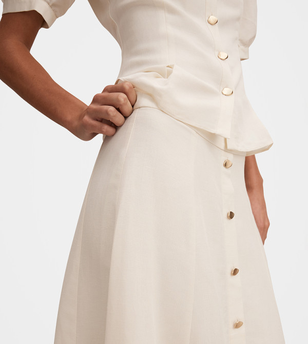 Forever New  Skirts - Beige Maxi Skirts