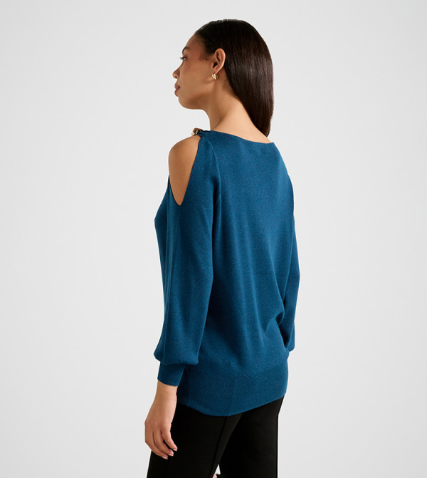 Forever New Forever New - Blue Round Neck Sweaters