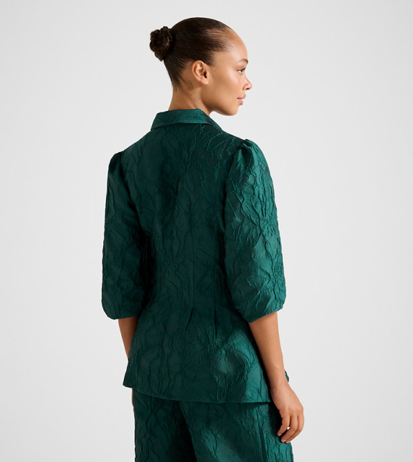 Forever New  statement-sleeve-babydoll - Green Shirts
