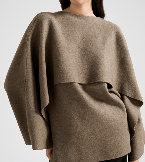 Forever New Forever New - Brown Round Neck Sweaters