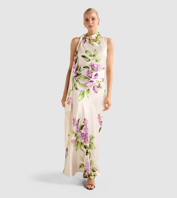 Forever New  Party Dresses - Beige Maxi Dresses