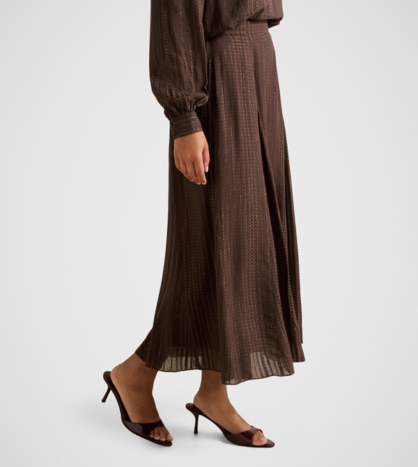 Forever New  warm-hues-w - Brown Midi Skirts