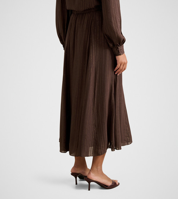 Forever New  warm-hues-w - Brown Midi Skirts