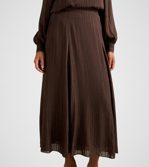 Forever New  warm-hues-w - Brown Midi Skirts