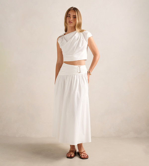 Forever New  Maxi Skirts - White Maxi Skirts