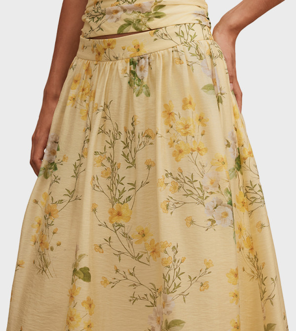 Forever New Maxi Skirts - Yellow Maxi Skirts