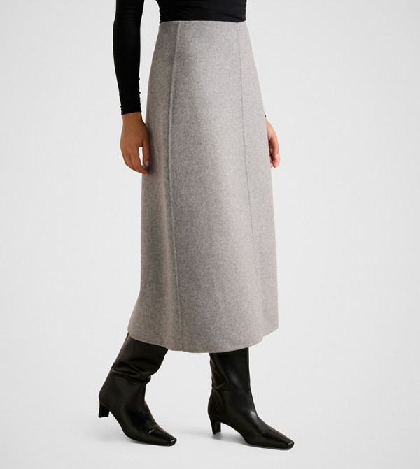 Forever New  devil-wears-prada - Grey Midi Skirts
