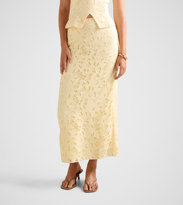 فوريفر نيو فوريفر نيو - أصفر Midi Skirts