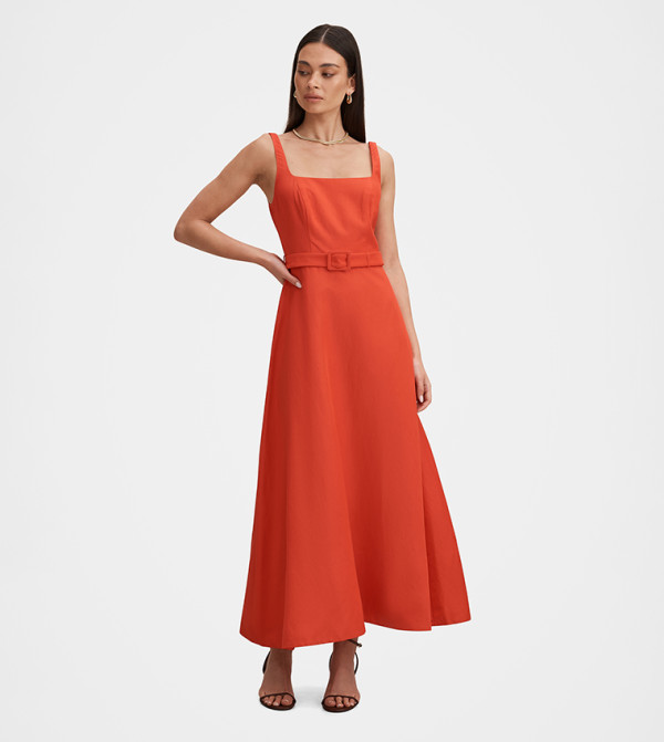 Forever New  Midi Dresses - Red Midi Dresses