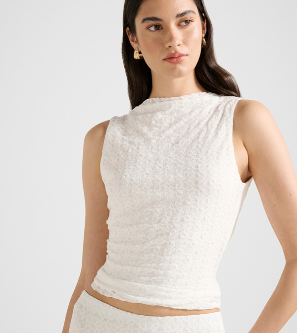 Forever New  - White Sleeveless Tops