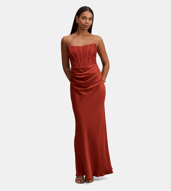 Forever New  warm-hues-w - Brown Maxi Dresses