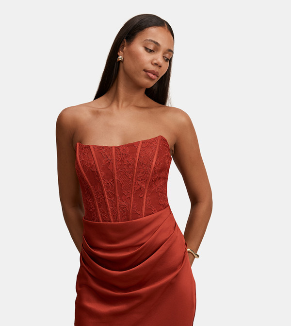 Forever New  warm-hues-w - Brown Maxi Dresses