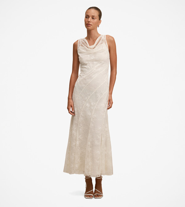Forever New  Party Dresses - Beige Midi Dresses
