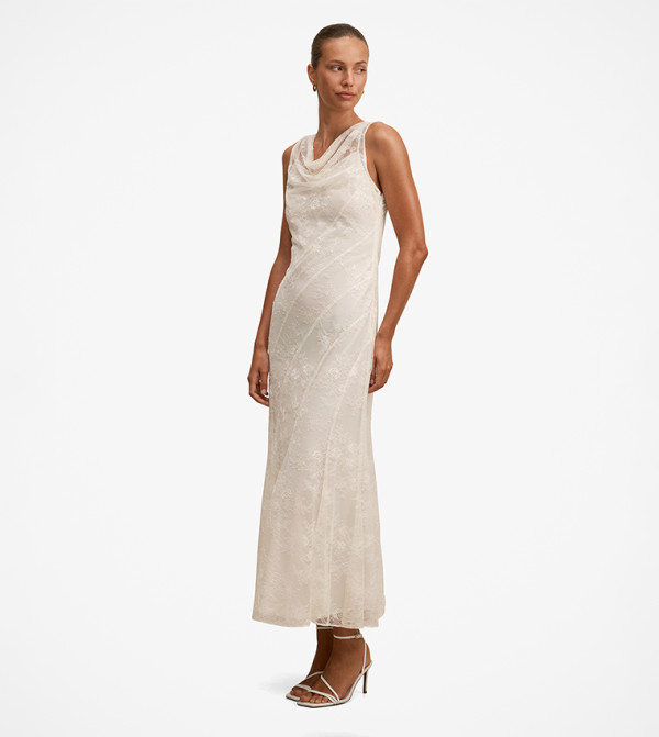 Forever New  Party Dresses - Beige Midi Dresses