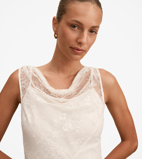 Forever New  Party Dresses - Beige Midi Dresses