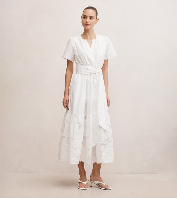 فوريفر نيو فساتين - أبيض Midi Dresses
