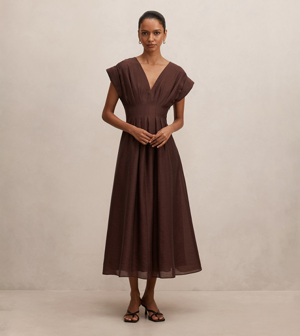 فوريفر نيو فوريفر نيو - بني  Midi Dresses