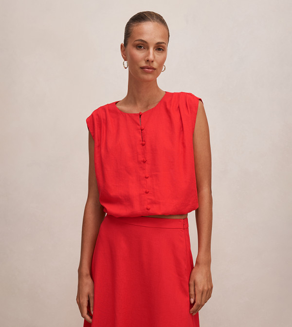 فوريفر نيو فوريفر نيو - أحمر  Sleeveless Tops