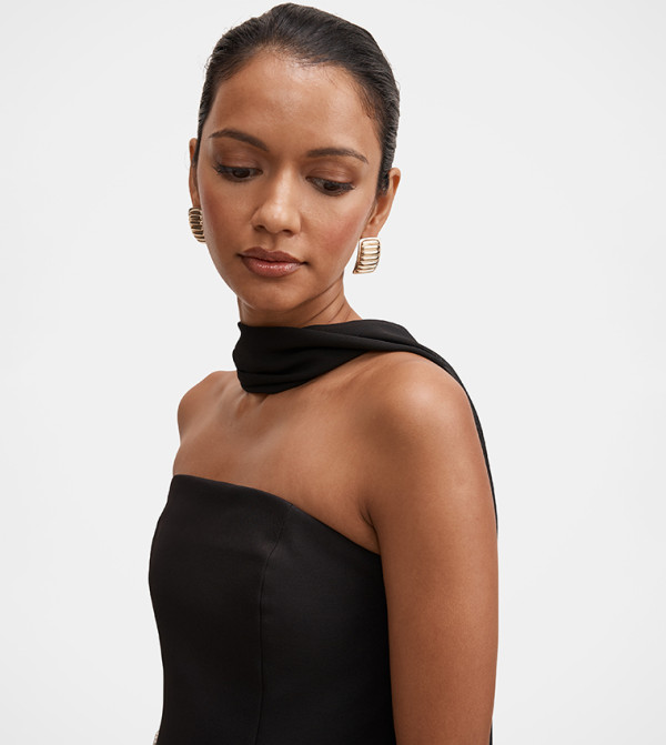فوريفر نيو  satin-going-out - أسود Maxi Dresses