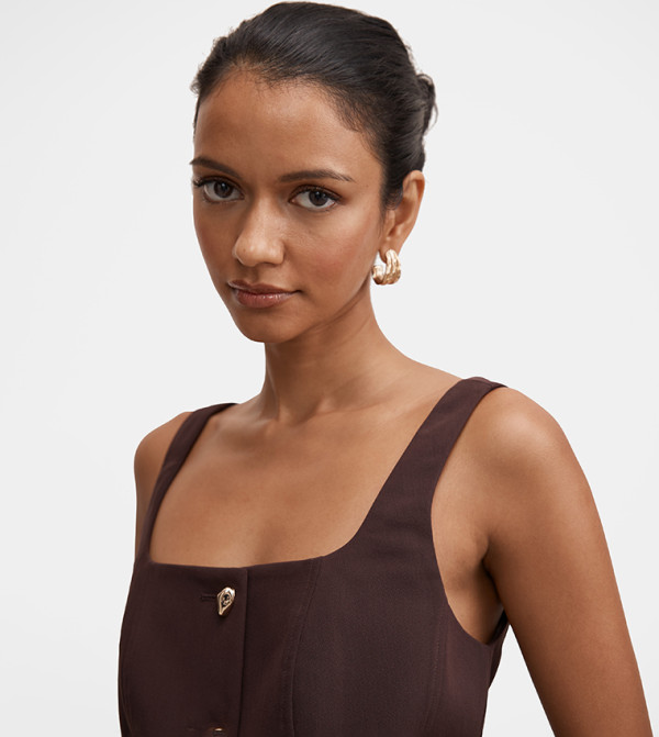 فوريفر نيو فوريفر نيو - بني  Sleeveless Tops