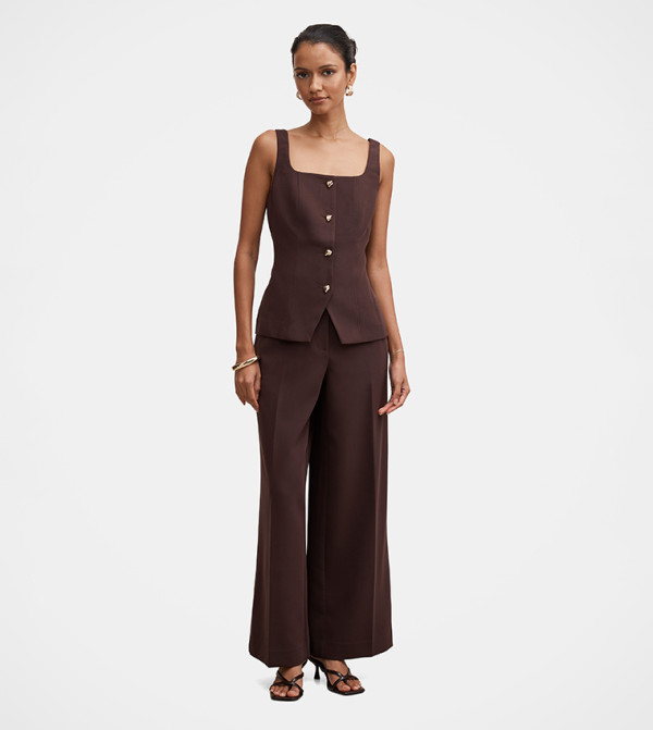 فوريفر نيو فوريفر نيو - بني  Sleeveless Tops