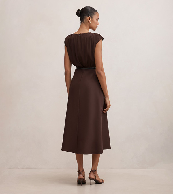 فوريفر نيو earthy-tones - بني Midi Dresses