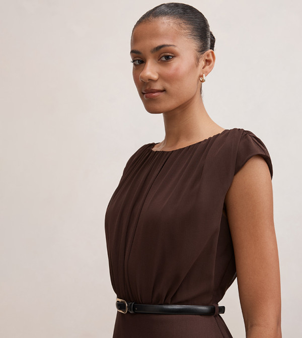 فوريفر نيو earthy-tones - بني Midi Dresses