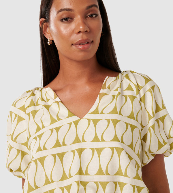 فوريفر نيو  corset-bubble-edit - بيج Casual Tops