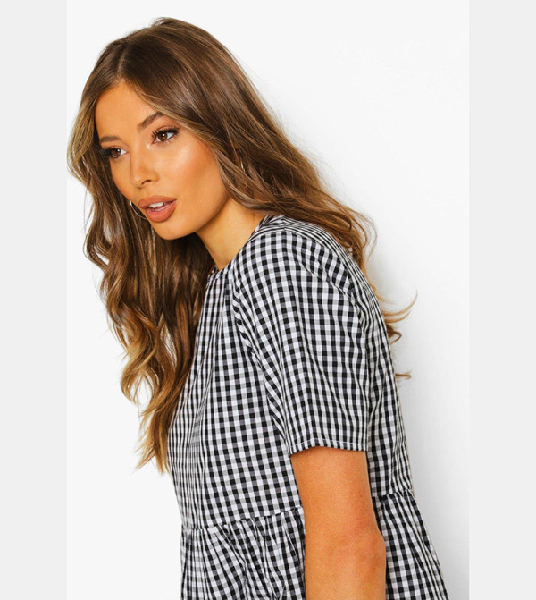 بوهو pretty-in-prints-w - أسود فساتين كاجوال