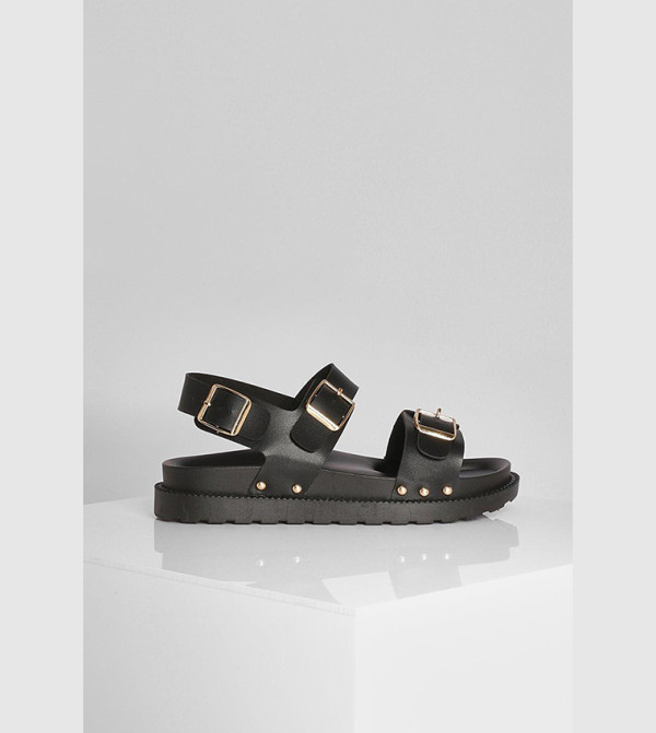 بوهو - اوتليت بوهو - أسود Flat Sandals