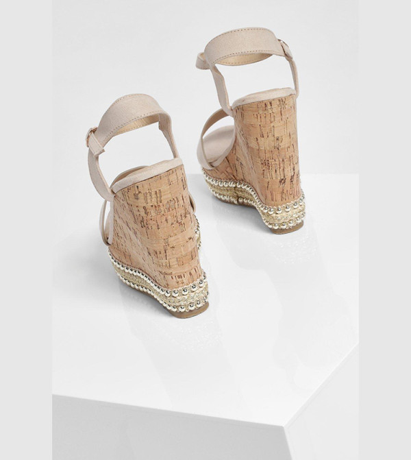 boohoo boohoo - Nude Wedge Sandals