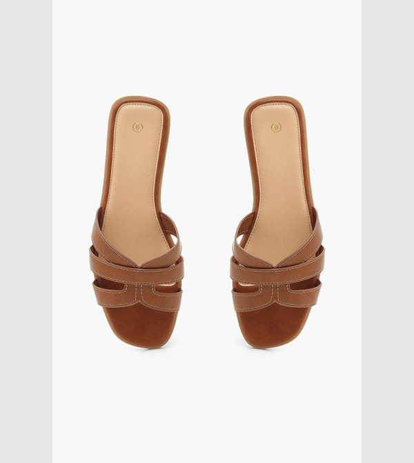 boohoo - Outlet  Flip flops and Slides - Brown Slides