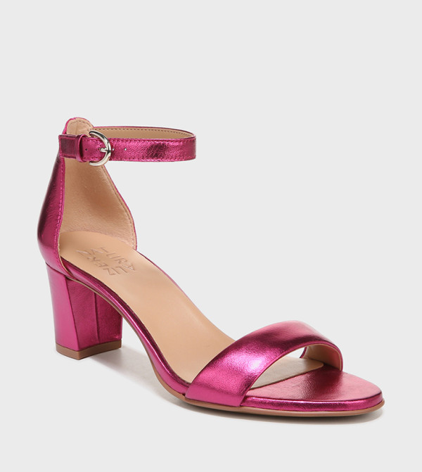 Naturalizer  Sandals - Fuchsia Block Heels