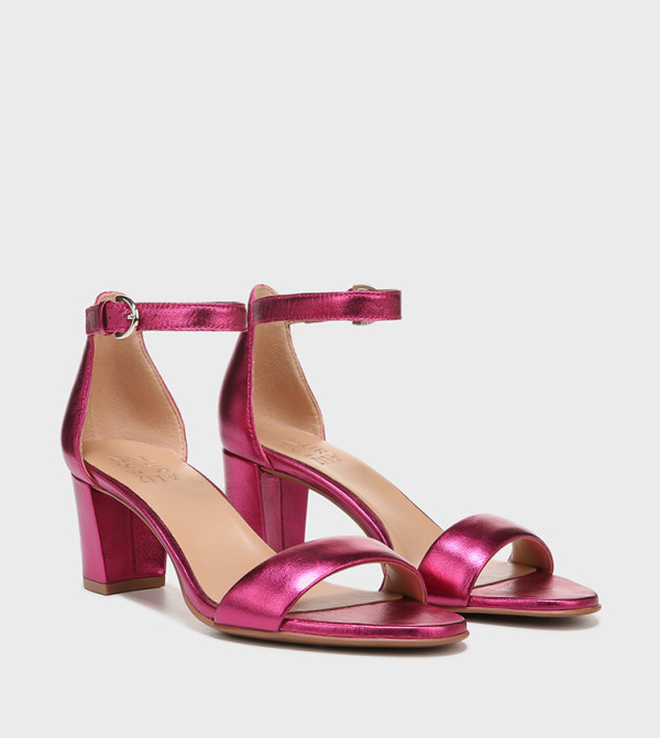 Naturalizer  Sandals - Fuchsia Block Heels