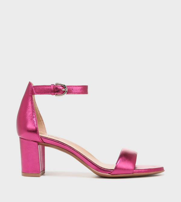 Naturalizer  Sandals - Fuchsia Block Heels