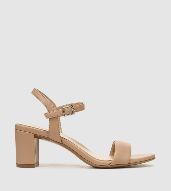 Naturalizer  Sandals - Beige Block Heels