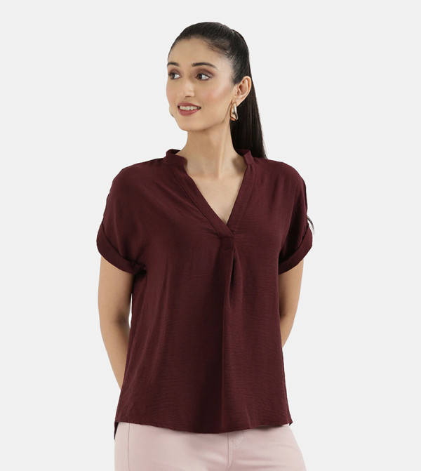 Go Colors Go Colors - Wine Casual Tops