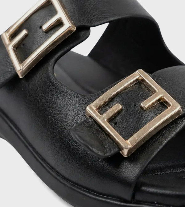 GEOOMNII GEOOMNII - Black Flat Sandals