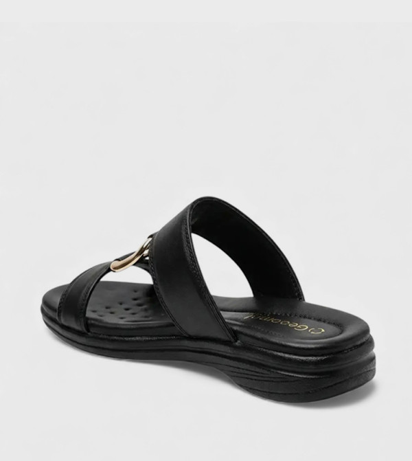GEOOMNII GEOOMNII - Black Flat Sandals