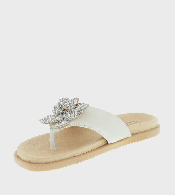 موليكا موليكا - أوف وايت  Flat Sandals