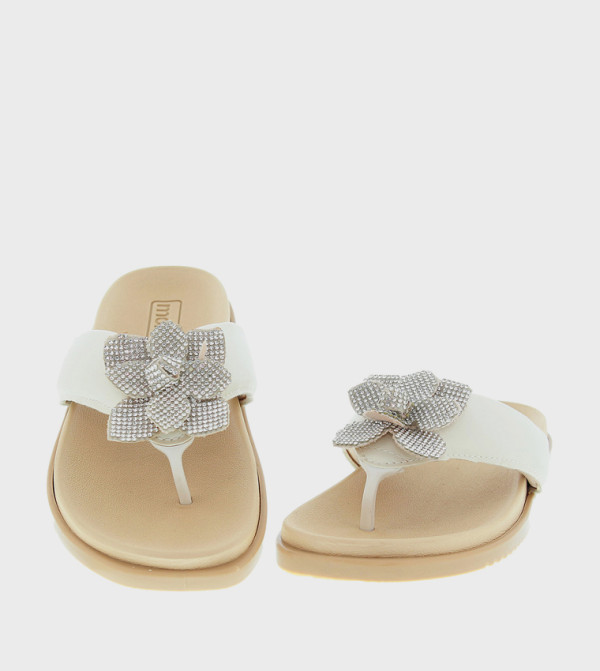 موليكا موليكا - أوف وايت  Flat Sandals
